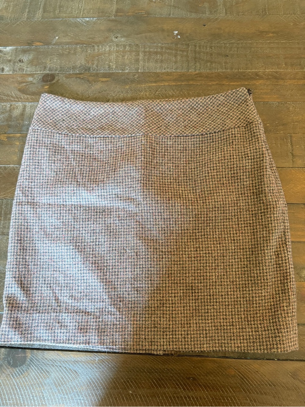 The Limited Houndstooth Mini Skirt in Brown and Cream